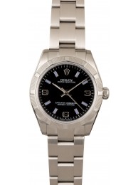 Replica Rolex Oyster Perpetual 177200 Black Dial WE02191