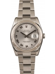 Replica Rolex Steel Datejust 116234 Silver Roman Dial WE00671