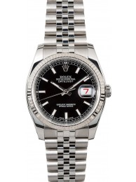 Rolex Datejust 116234 Black Dial Steel Jubilee WE02680