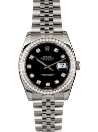 Rolex Datejust 116234 Black Diamond Dial & Bezel WE00383