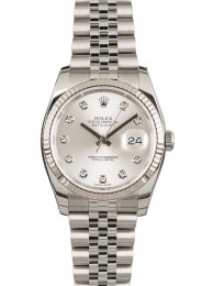 Rolex Datejust 116234 Silver Dial Diamond Index WE03788