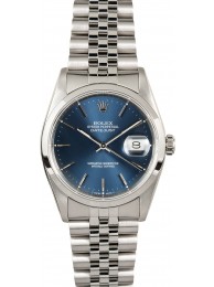 Rolex Datejust 16200 Blue 100% Authentic WE03634