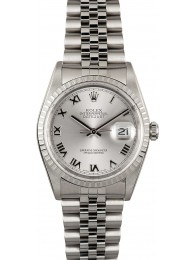 Rolex Datejust 16220 Silver Roman WE00173