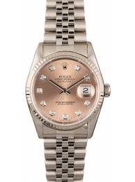 Rolex Datejust 16234 Salmon Diamond Dial WE01280