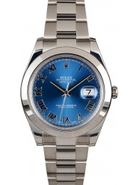 Rolex Datejust II Ref 116300 Blue Dial WE00030