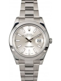 Rolex Datejust II Ref 116300 Silver Dial Steel Oyster WE01365