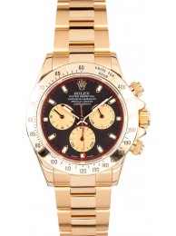 Rolex Daytona 18K Yellow Gold Black Dial 116528 WE03996