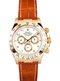 Rolex Daytona Yellow Gold Leather WE04382