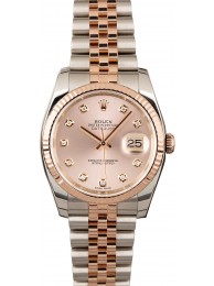 Rolex Diamond Datejust 116231 Two Tone Everose Jubilee WE00410