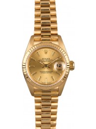 Rolex Ladies Datejust 69178 Champagne Index Dial WE02829