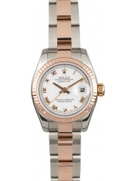 Rolex Ladies Everose Datejust 179171 White Roman WE03528