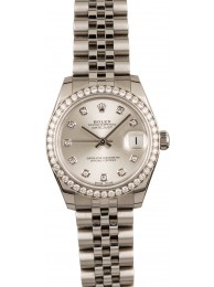 Rolex Mid-Size Datejust 178384 Diamond Dial & Bezel WE00498