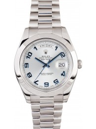 Rolex Platinum President Day Date II 218206 Glacier WE04134