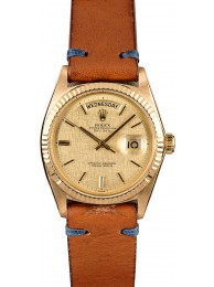 Rolex President Day-Date 1803 Champagne Linen Dial WE03845