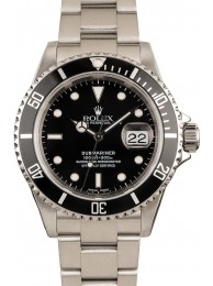 Rolex Submariner 16610 Men's Black Dial Watch WE02079