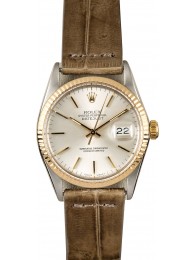 Rolex Two-Tone Datejust 16013 Leather WE02125