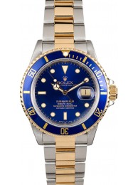 Rolex Two-Tone Submariner 16803 Blue WE04412