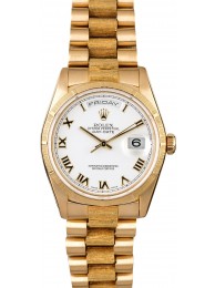 Top Men's Rolex President 18248 White Roman WE03700