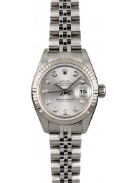 Top Rolex Ladies Datejust 79174 Rhodium Diamond Dial WE01686