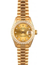 Top Rolex Lady President 69138 Diamonds WE03063