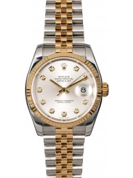 Two Tone Rolex Datejust 116233 Silver Diamond Dial WE02981
