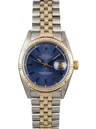 Vintage Rolex Datejust 1601 Blue Dial Two Tone WE02068