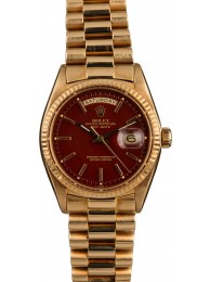 Vintage Rolex Day-Date 1803 Oxblood Stella 'Pie Pan' Dial WE03574